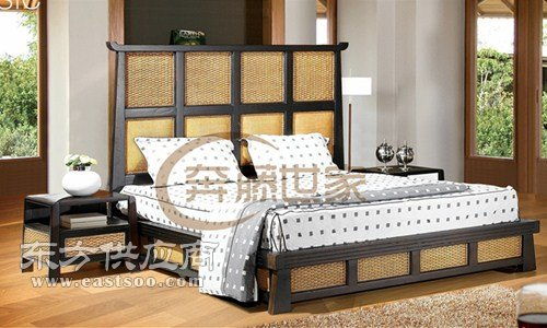 佛山藤床 藤制床廠家 真藤床家具圖片